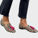 Mocassins padrão leopardo