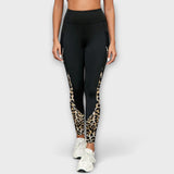 Leggings de cintura alta com estampado de leopardo