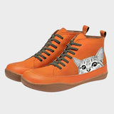 Botas de couro para amantes de gatos
