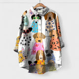 Camisa com padrões para senhora