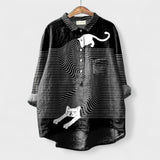 Camisa com padrões para senhora