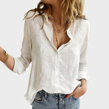 Blusa artesanal em linho natural