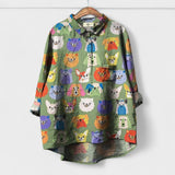 Camisa com padrões para senhora