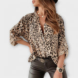 Blusa Moderna Com Padrão de Leopardo