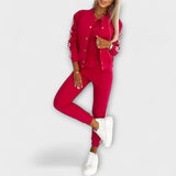 Conjunto de casaco, colete e calças