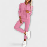 Conjunto de casaco, colete e calças