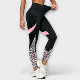 Leggings de cintura alta com estampado de leopardo