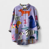 Camisa com padrões para senhora