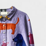 Camisa com padrões para senhora