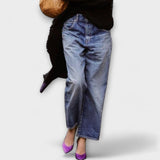 Calças de ganga largas