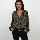 Blusa elegante com decote em V