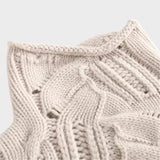 Camisola de caxemira com padrão trançado