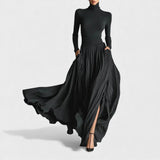 Vestido longo preto elegante