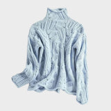 Camisola de caxemira com padrão trançado