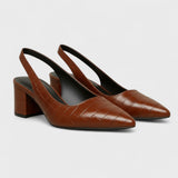 Sapatos de salto alto crocodilo