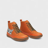 Botas de couro para amantes de gatos