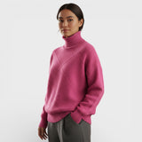 Suéter com decote alto aconchegante