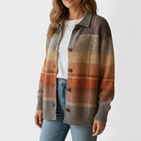 Blusa quadriculada em tons quentes de outono