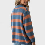 Blusa de malha com riscas