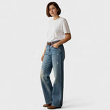 Calças de ganga com largas