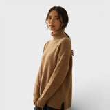 Suéter com decote alto aconchegante