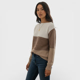 Elegante camisola tricolor