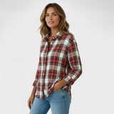 Blusa clássica em padrão xadrez